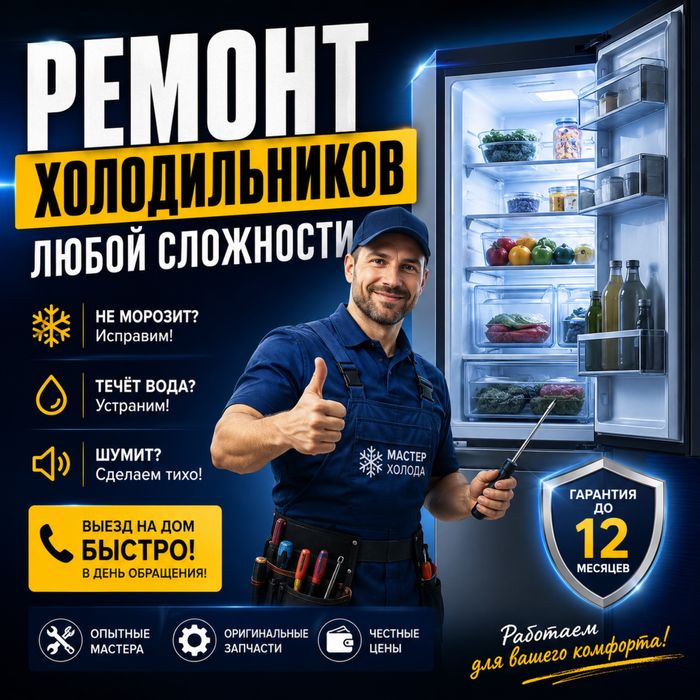 Ремонт холодильников и бытовой техники любой сложности