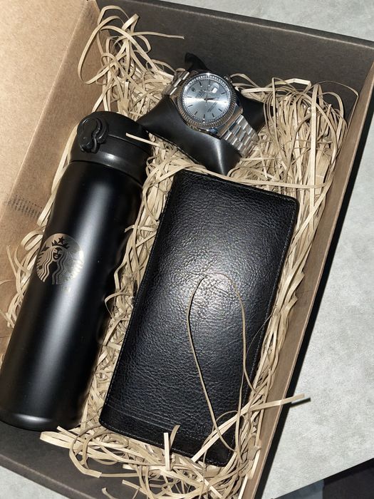 Мужской набор джигит парню Алматы бокс термос подарок часы сладости аю