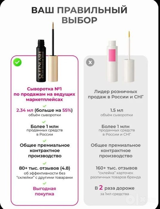 Сыворотка для роста ресниц и бровей QUEENLASH