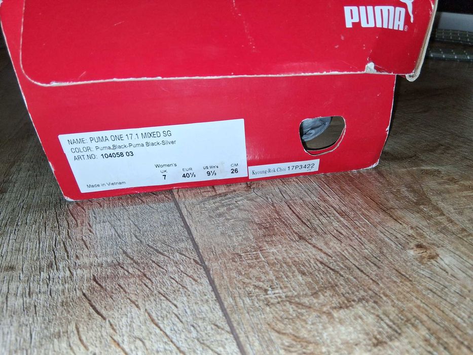 н.40 1/2;41 Puma One 17.1 Mx Black/White/Silver SG футболни обувки