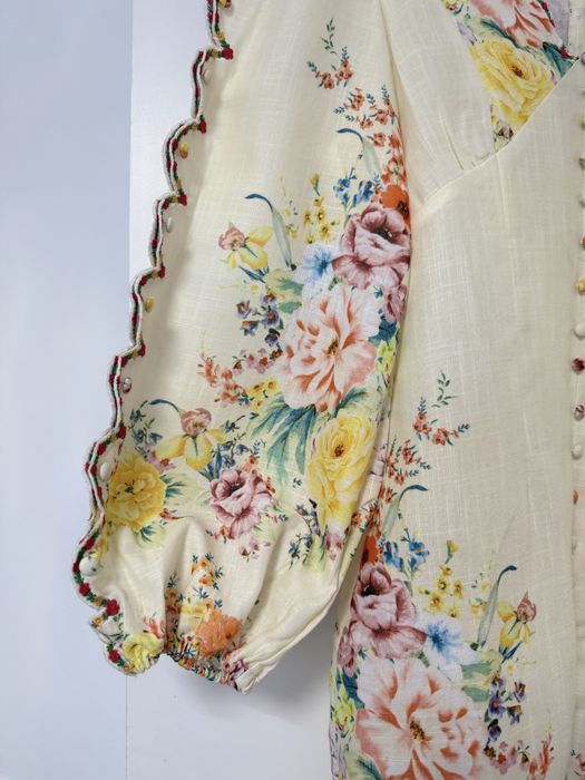 Rochie de zi cu flori, crem