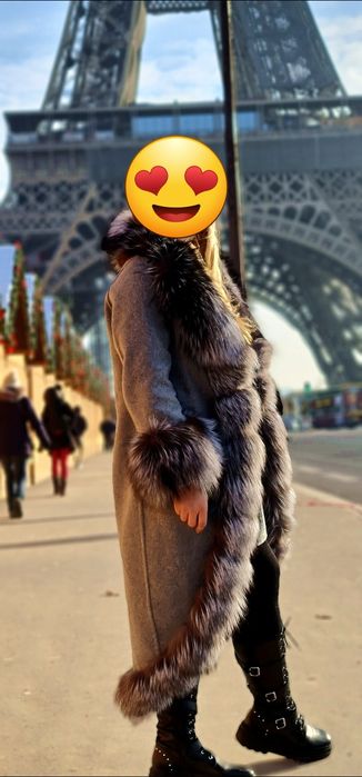 Palton alpaka din blana naturala