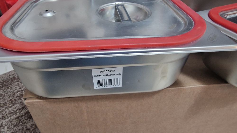 Cuve GN 1/4 si GN 1/2 cu capac silicon si H 100mm