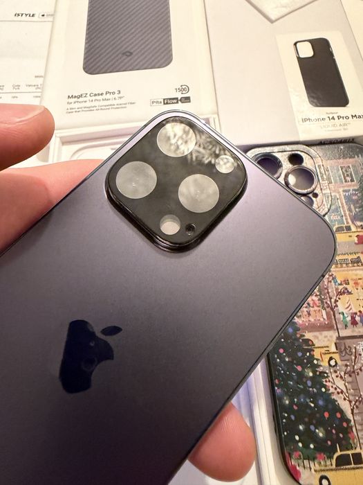 iPhone 14 Pro Max 256 Impecabil, full cutie, accesorii, pitaka carbon