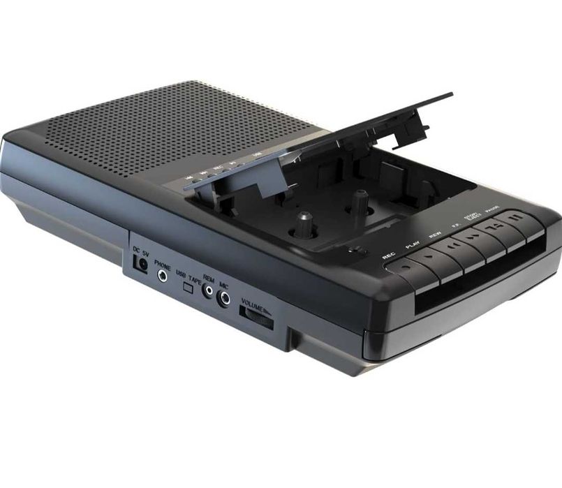 Преносим касетофон с микрофон високоговорител USB аудио плейър и запис