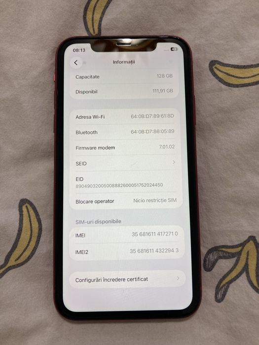 iPhone 11 red edition 128 gb  stare foarte buna