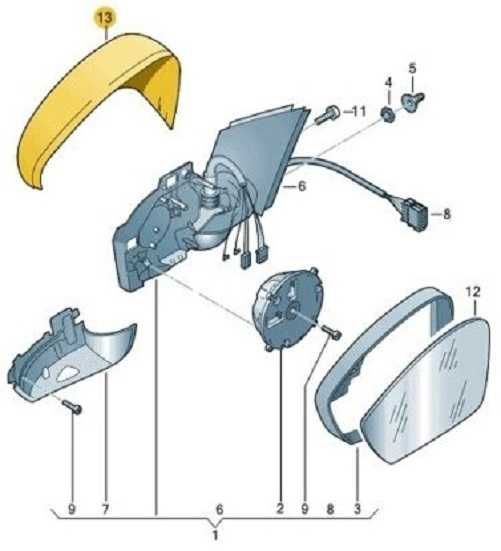 зеркало VW Volkswagen Polo