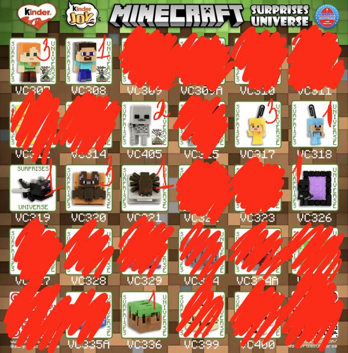 Киндеры майнкрафт продажа
