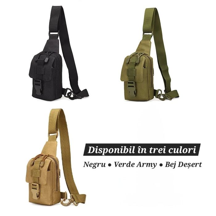 Borsetă Army piept/spate. Indestructibila. Waterproof. 3 culori.