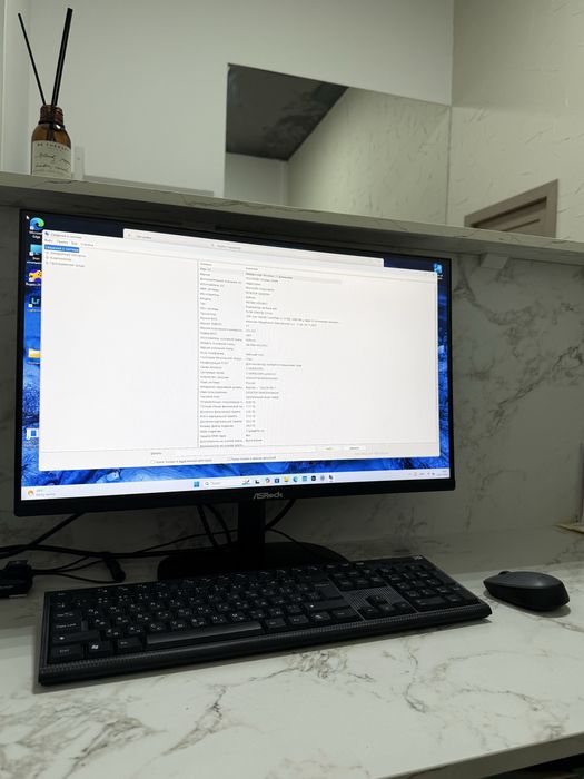 Компьютер Intel Core i3-12100 + монитор ASRock 25” + клавиатура