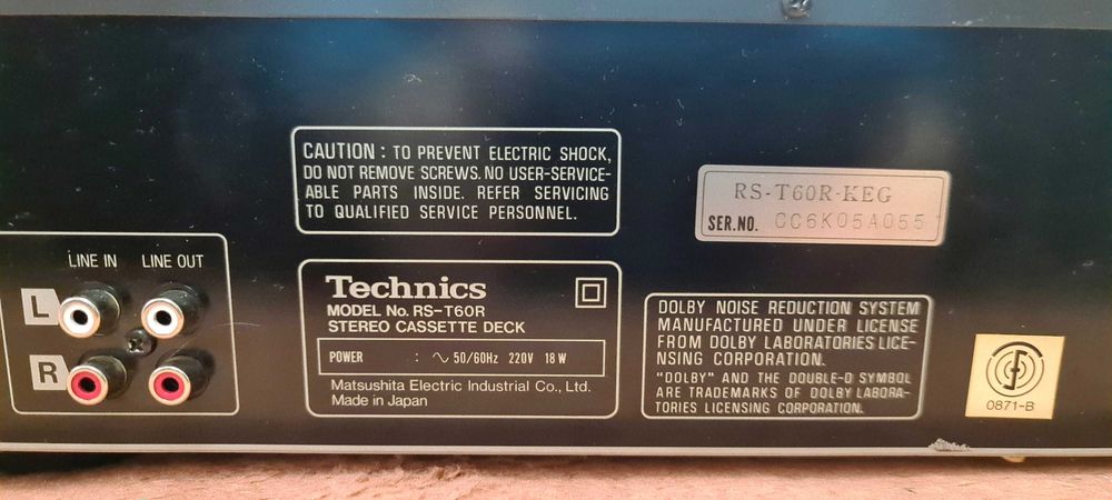 Technics RS-T60R deck vitange