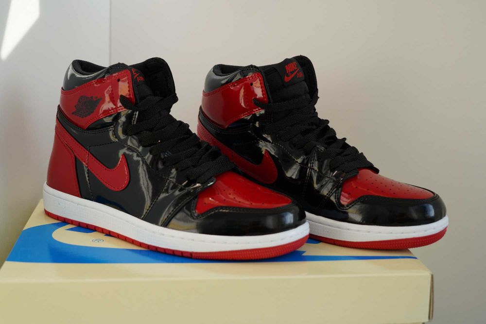 Adidași Jordan 1 PATENT- BRED Noi -Mărimi Disponibile (36-45) Cu Cutie