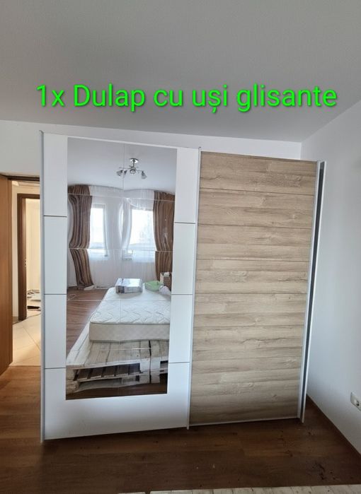 Set dulap cu uși glisante + dressing fără uși