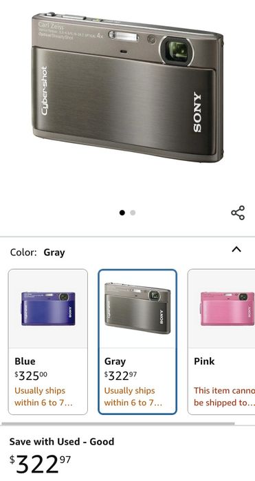 Фотоапарат Sony cyber shot DSC-TX1