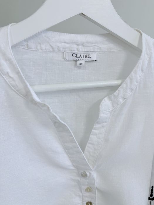 Claire риза 100% лен с бродерии