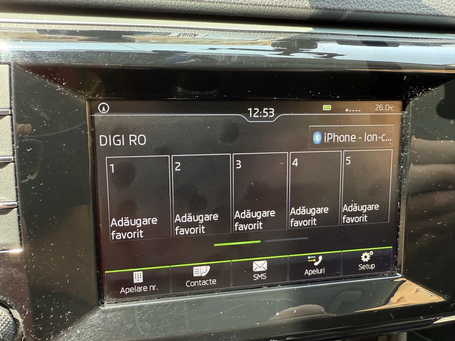 Vand display navigatie Skoda