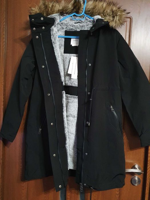 3 в 1 зимна парка за бременни - преди,  по време и след бременността S