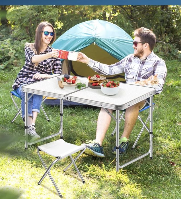 Для пикника стол 4 стуля складной чемодан отлычная качество!