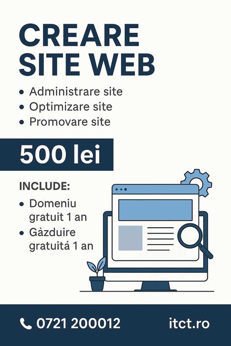 Web Design - creare site web - administrare site - optimizare site