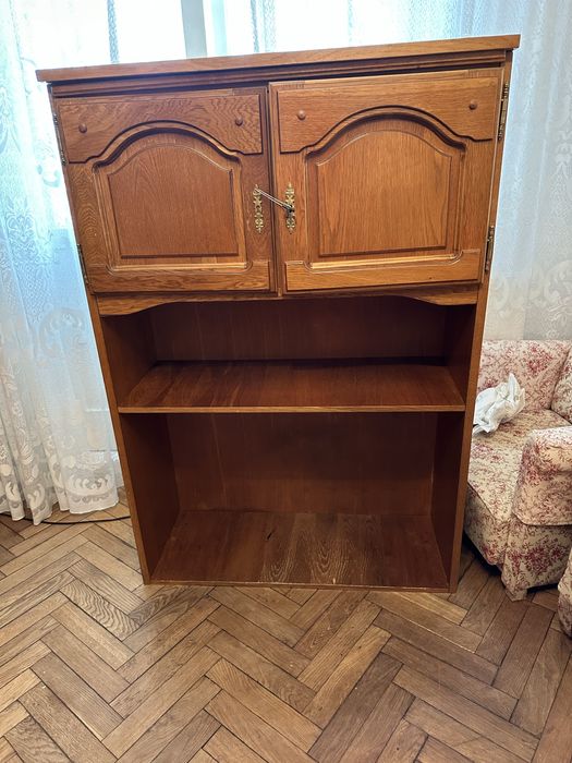 Mobila sufragerie/living, lemn masiv stejar+canapea+ 2 fotolii cadou