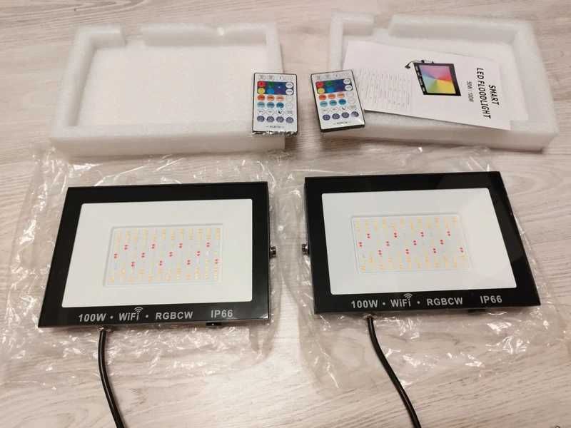Proiector LED Smart T-Sunus 100W Rgb+CW – WiFi/Bluetooth, App & Telecomandă, IP66