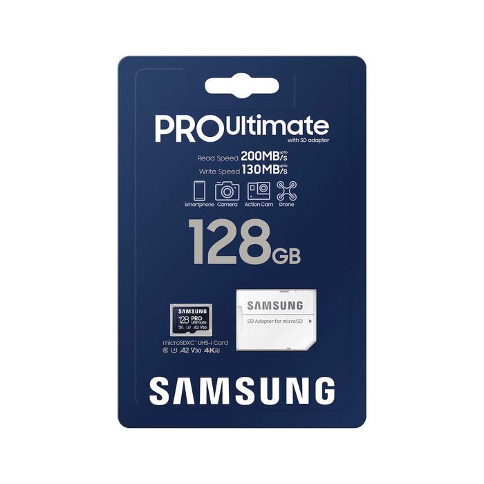 Бърза карта памет Samsung PRO Ultimate 128GB MicroSD с адаптер