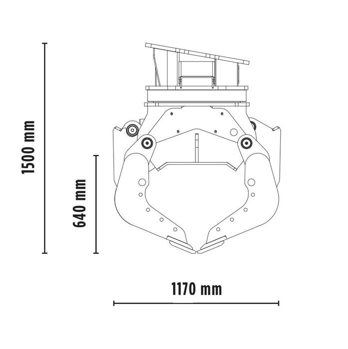 Graifer rotativa Pentru excavtaore MB Crusher MB-G1000