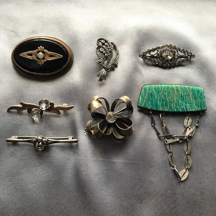 Коллекция серебро брошь СССР 875