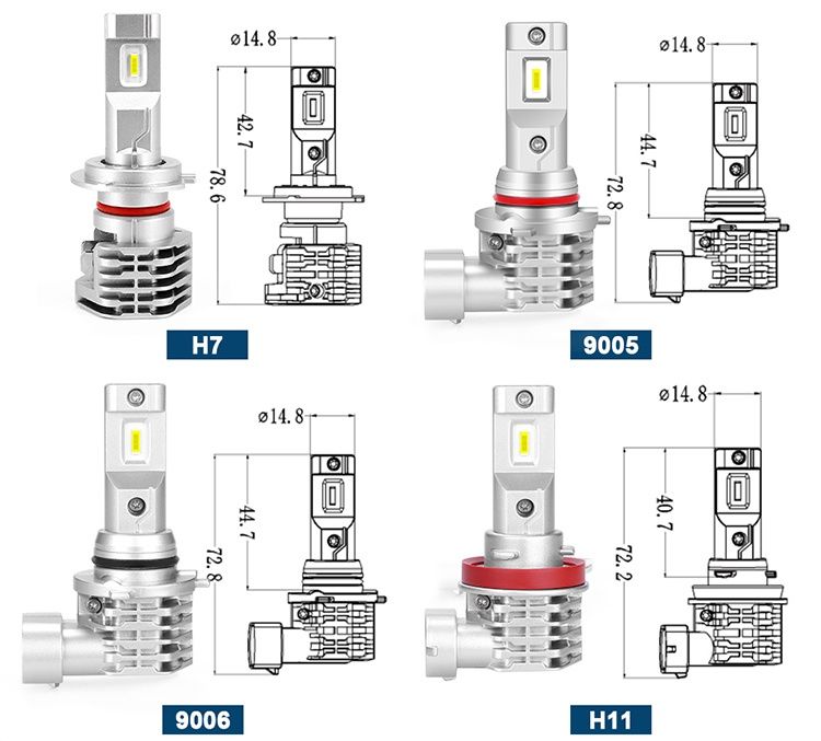 Set Becuri led HB4 900612000 Lm 48W set 6000k Racire pasiva