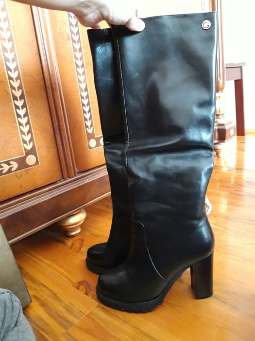 Сапоги кожаные на зиму