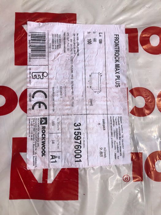 Каменна вата Rockwool frontrock max plus