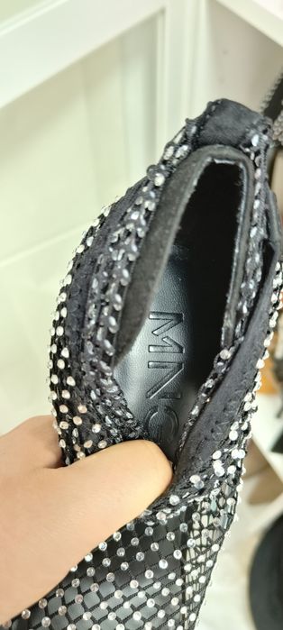 Botine superbe noi Mango 38 de petrecere cu strasuri