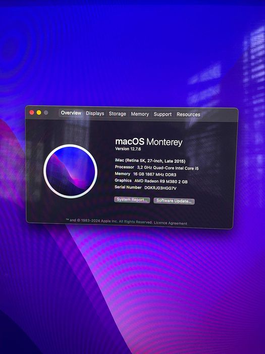 27"5K iMac A1419 (5K, Late 2015)-16GB RAM/1TB