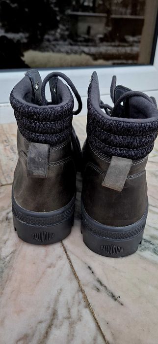 Ghete gri kaki piele Palladium waterproof 39