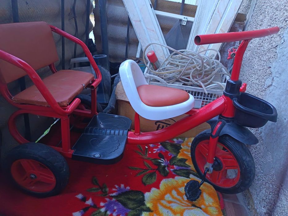 Детский белосипед 2орынды двухместный