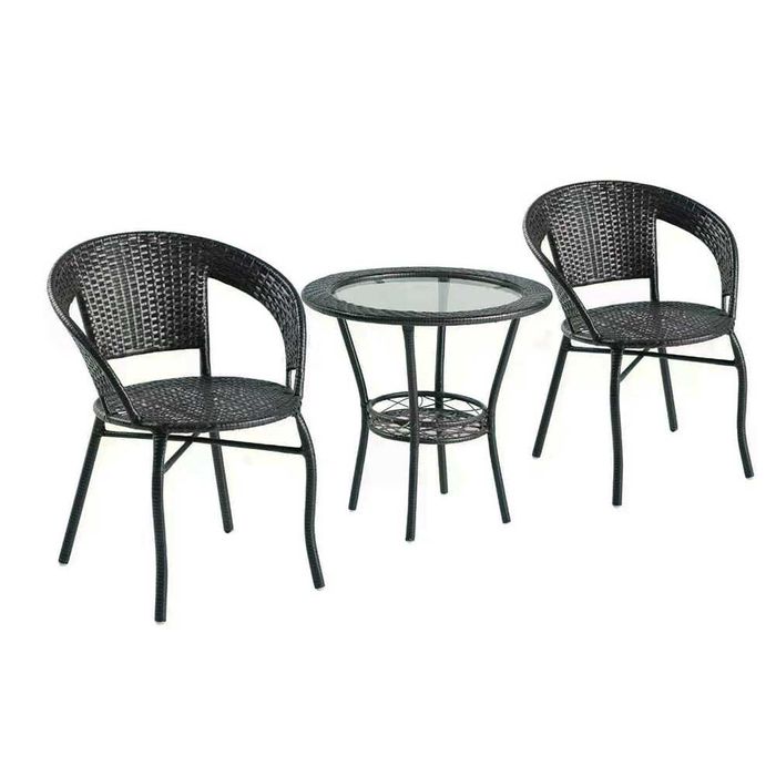 Ратанов комплект Маса и 2 стола, 3 цвята