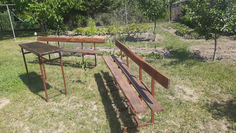 Mobilier gradina mese și scaune schelet metalic  rezistente