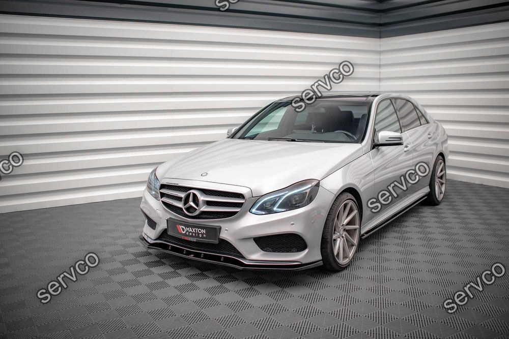 Prelungire splitter bara fata Mercedes E Class W 212 Facelift AMG-Line Sedan 2012-2016 v4 - Maxton Design