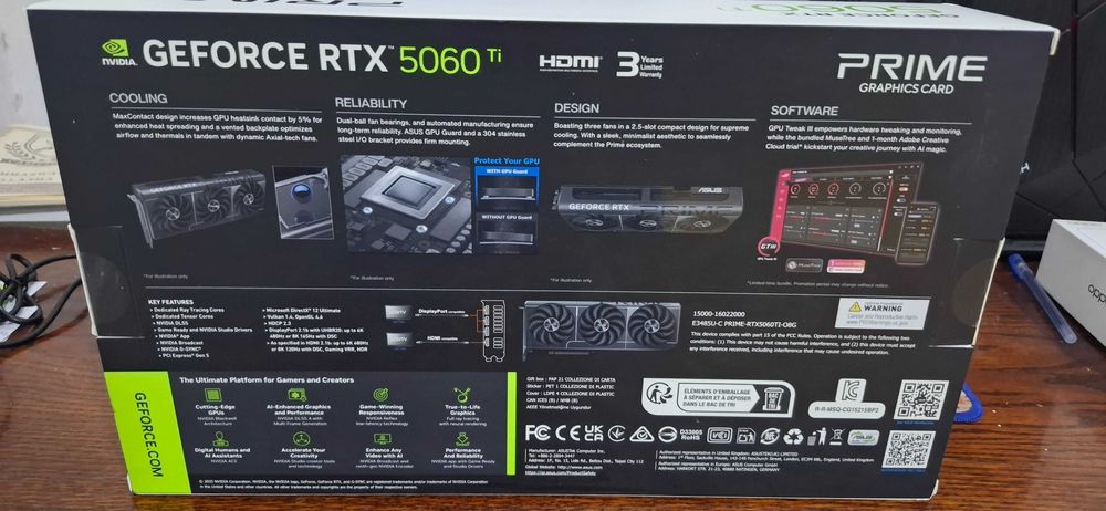 ASUS PRIME 5060TI 8GB Запечатанный