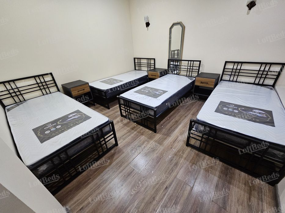 односпальная кровать и Двуспальная, лофт, Kravat, Kalavat, karavot, 90