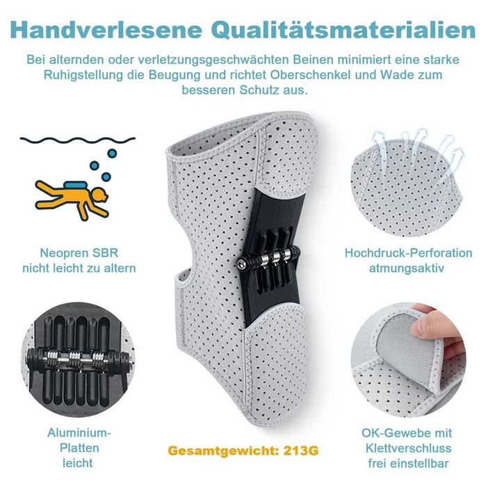 Jambiere ComfortAce din neopren SBR cu plăci de aluminiu