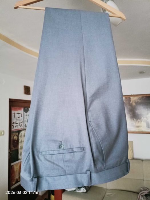 Costum gri lână barbati Marios, marimea 54