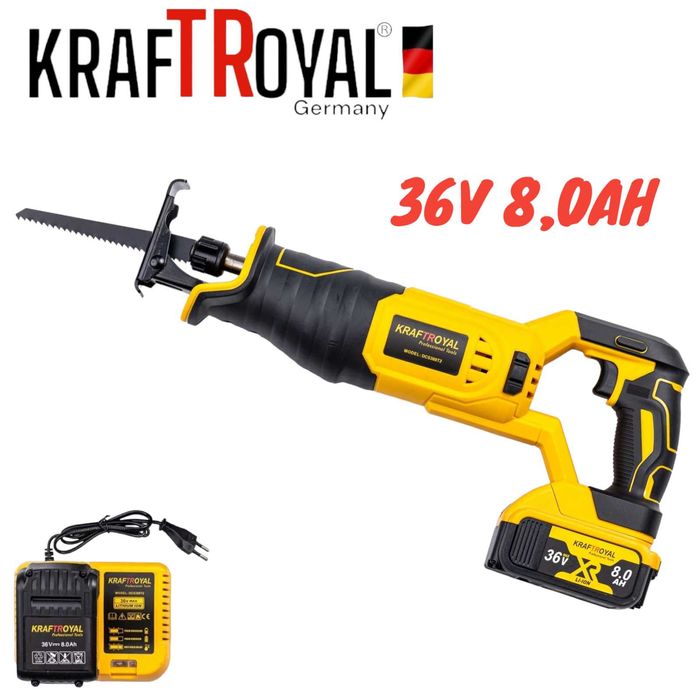 Акумулаторен Саблен Трион KRAFTWORLD 36V 8Ah с две батерии