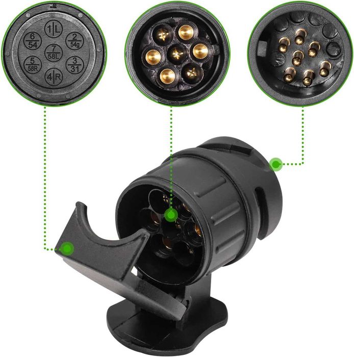 Преходник адаптер за букса за ремарке 13/7 пина 12V