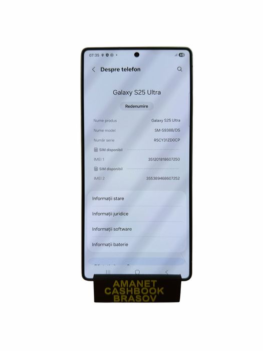 Samsung S25 Ultra / 512 GB Memorie / Cashbook Amanet Brasov