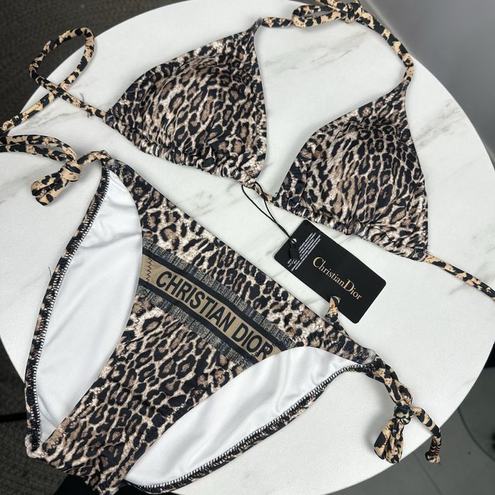 DIOR бански с леопардова щампа