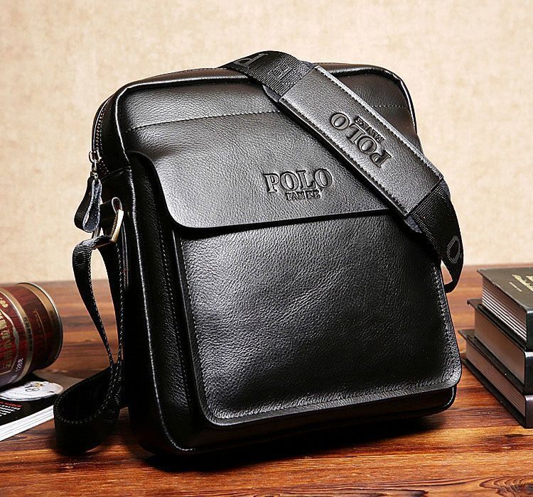 Мужская сумка барсетка кожанная черная через плечо мужской кожанный