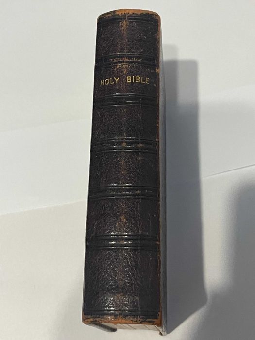 Biblia / Biblie buzunar , 1860 , engleza, coperta piele, 15x10 cm