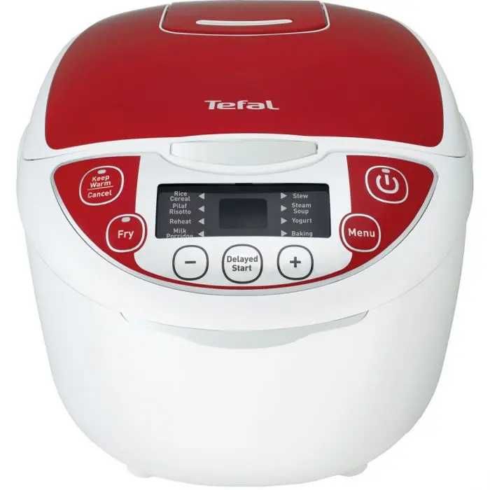 Sigilat Multicooker Tefal FuzzyLogic RK705 750W 5L 12Prog TimerAlb/Rosu
