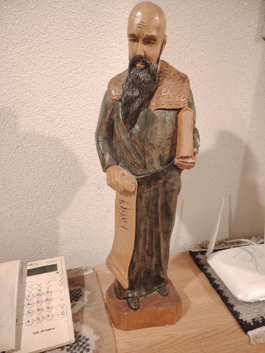 Sculptura veche lemn masiv